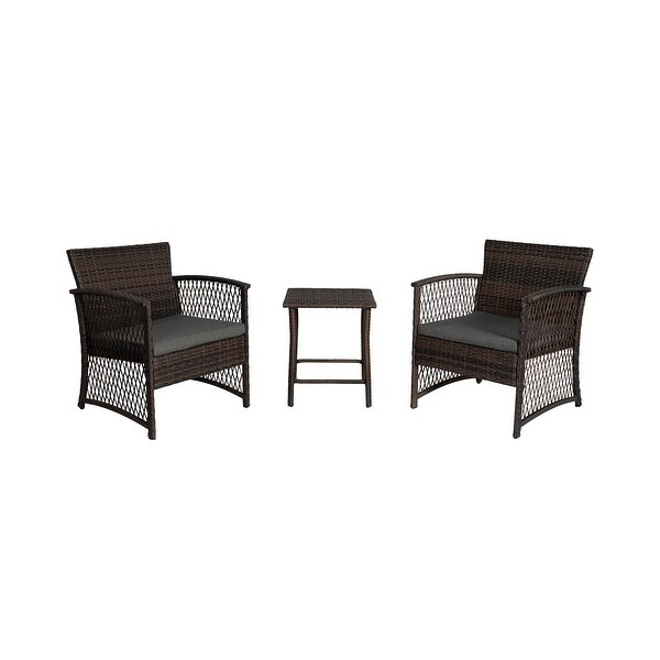 Heritage Outdoor 3piece Wicker Bistro Patio Set