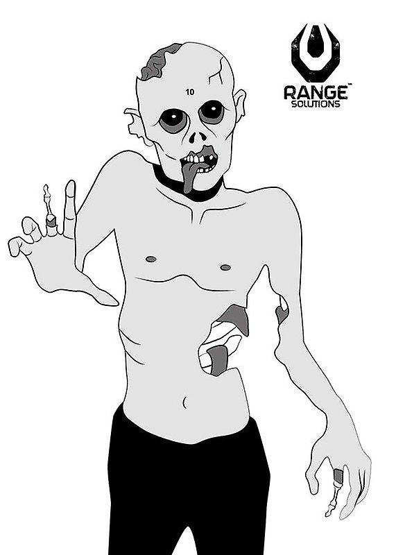 RANGE SOLUTIONS - PAPER TARGETS - 50 PCS - zombie shooting Target