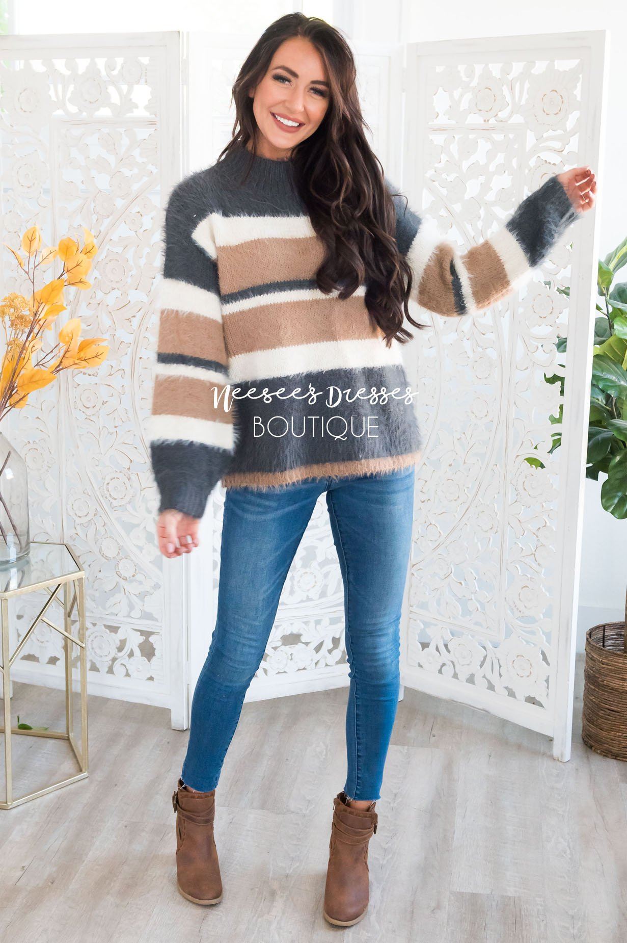 Cozy Campfire Modest Sweater