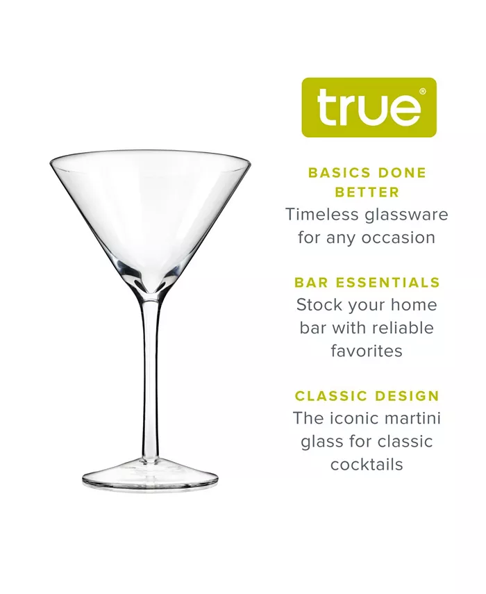 True Brands Manhattan Martini Glass Set of 4 12 Oz