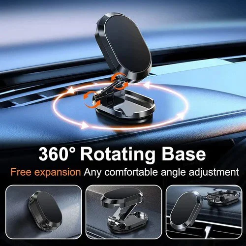 🔥  Promotion 47% OFF - Alloy Folding Magnetic Car Phone Holder