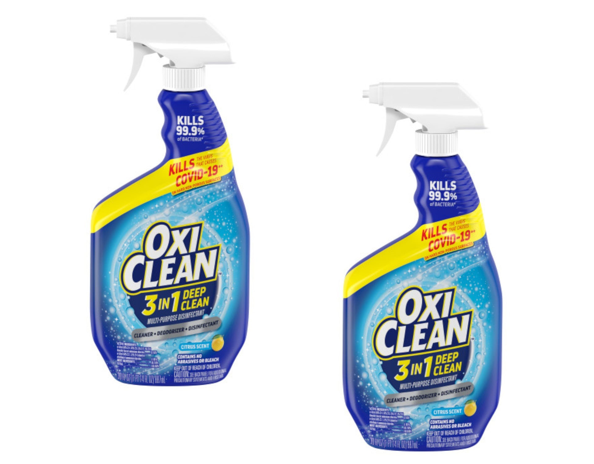 OxiClean 3 in 1 Deep Clean Multi-purpose Disinfectant Spray, 30 Ounce - Pack of 2