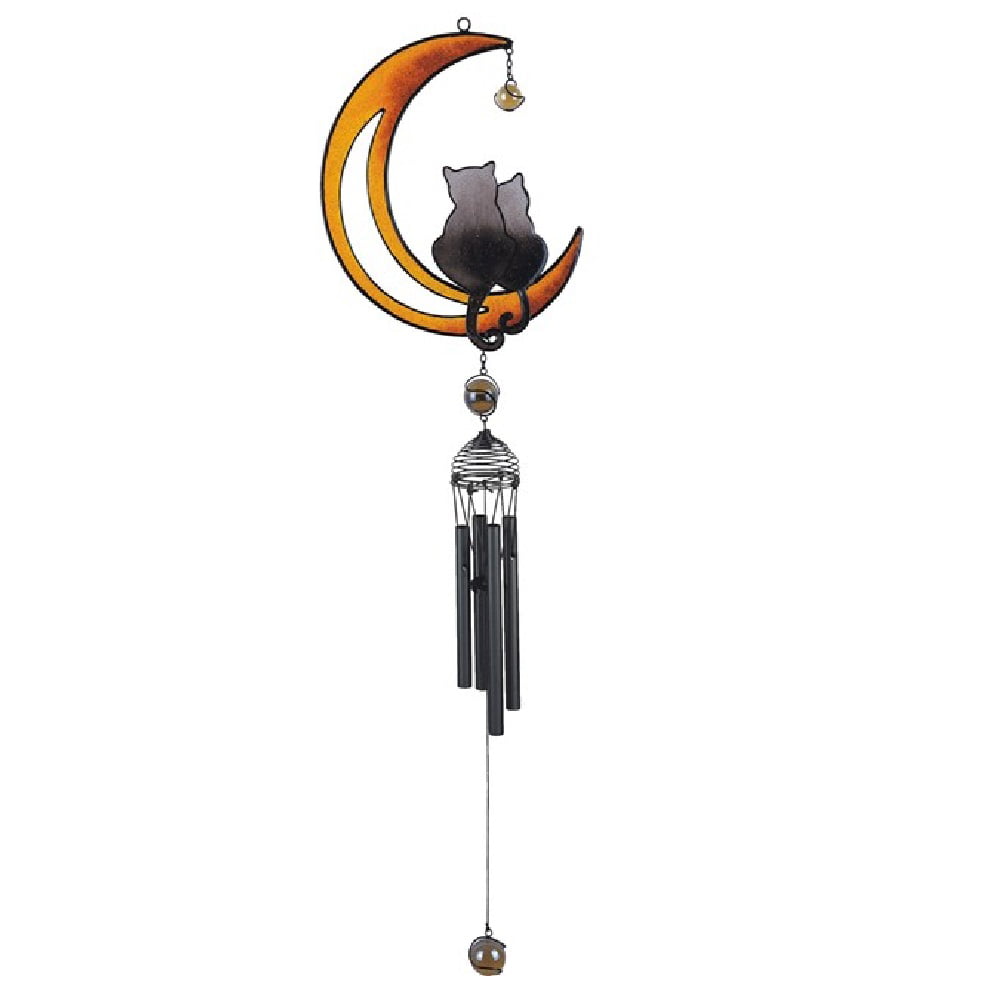 Cats Sitting on the Moon Wind Chime New