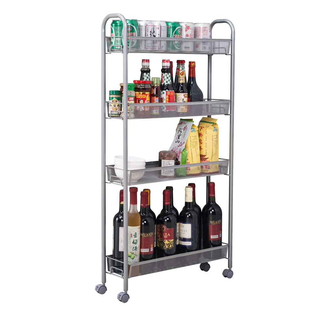 SEGMART 4-Tier Wire Shelving Unit， 21.7