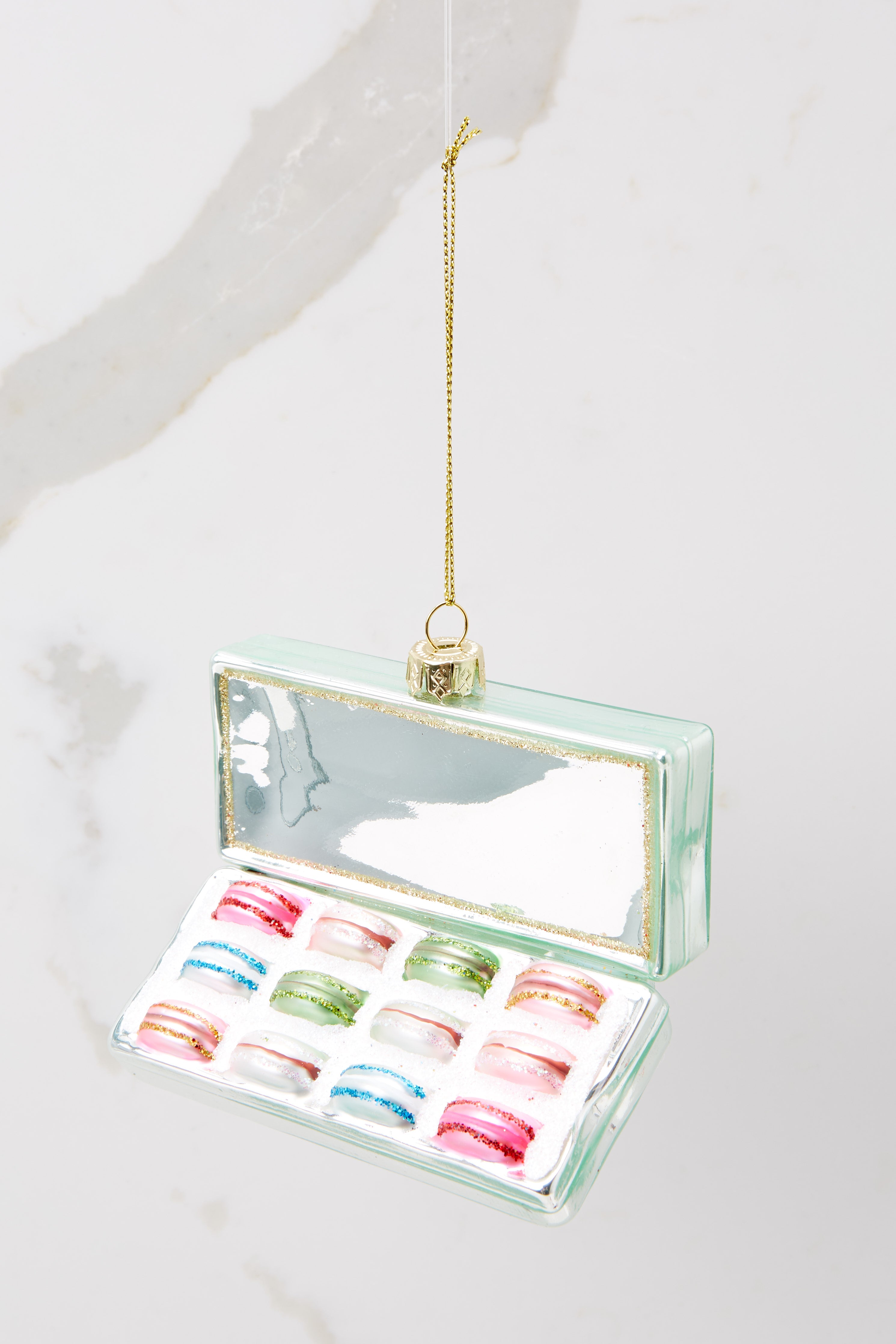 Tasty Treasures Blue Macaroons Ornament