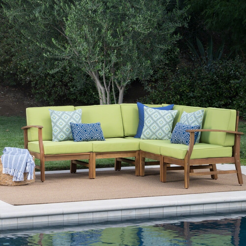 Perla Outdoor 5 piece Chat Set by Christopher Knight Home