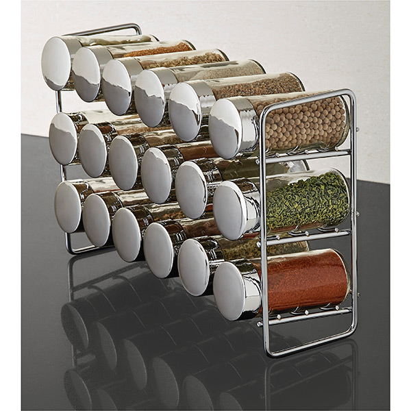 Polder Chrome 18Bottle Spice Rack