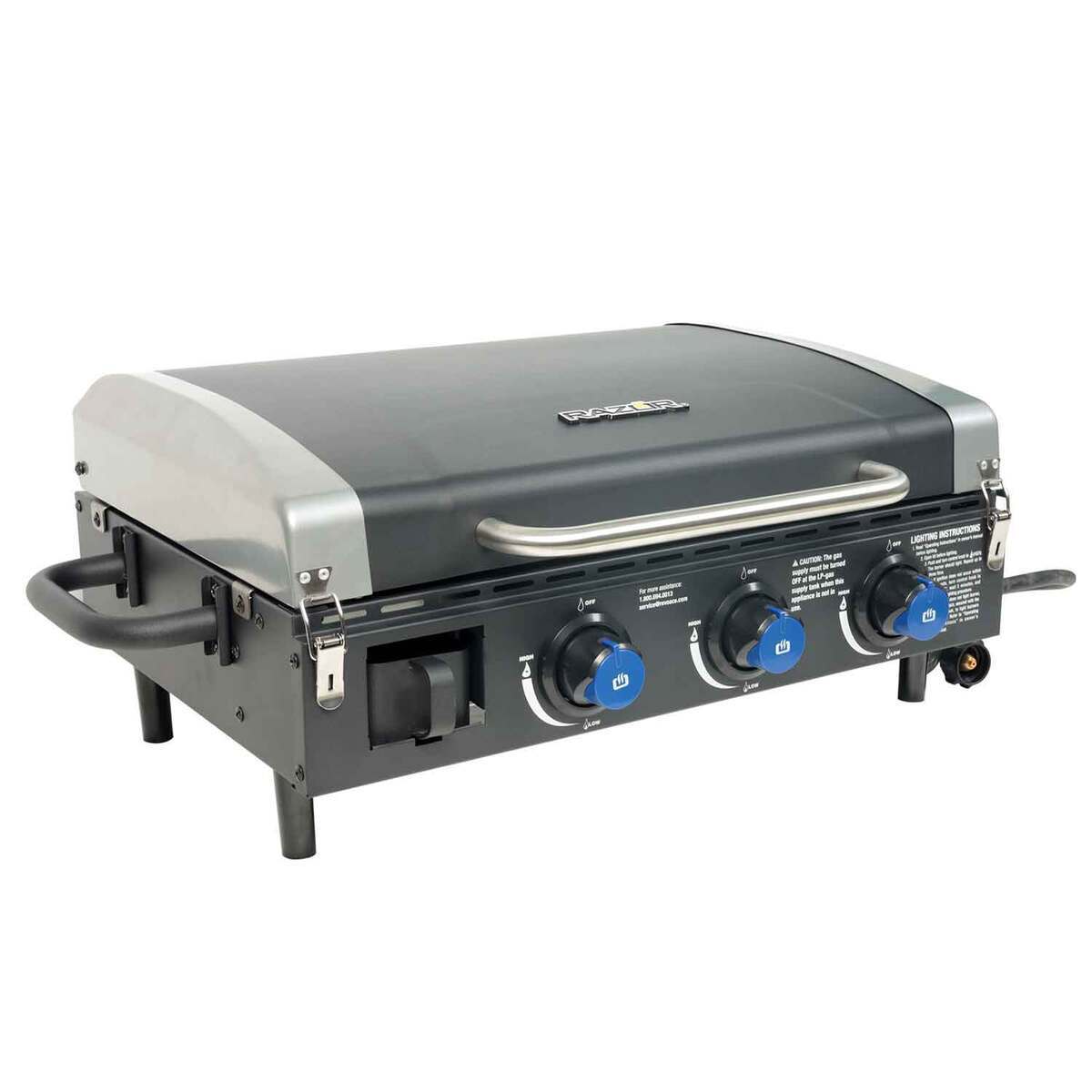 Razor 3 Burner Portable Griddle  Black