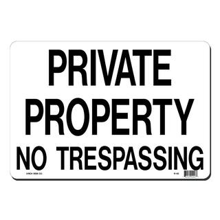 Lynch Sign 14 in. x 10 in. Private Property - No Trespassing Sign Printed on More Durable Thicker Longer Lasting Styrene Plastic R- 40