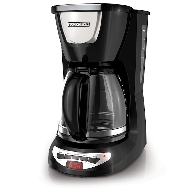 BLACK+DECKER DCM100B 12-Cup Black Residential Drip Coffee Maker