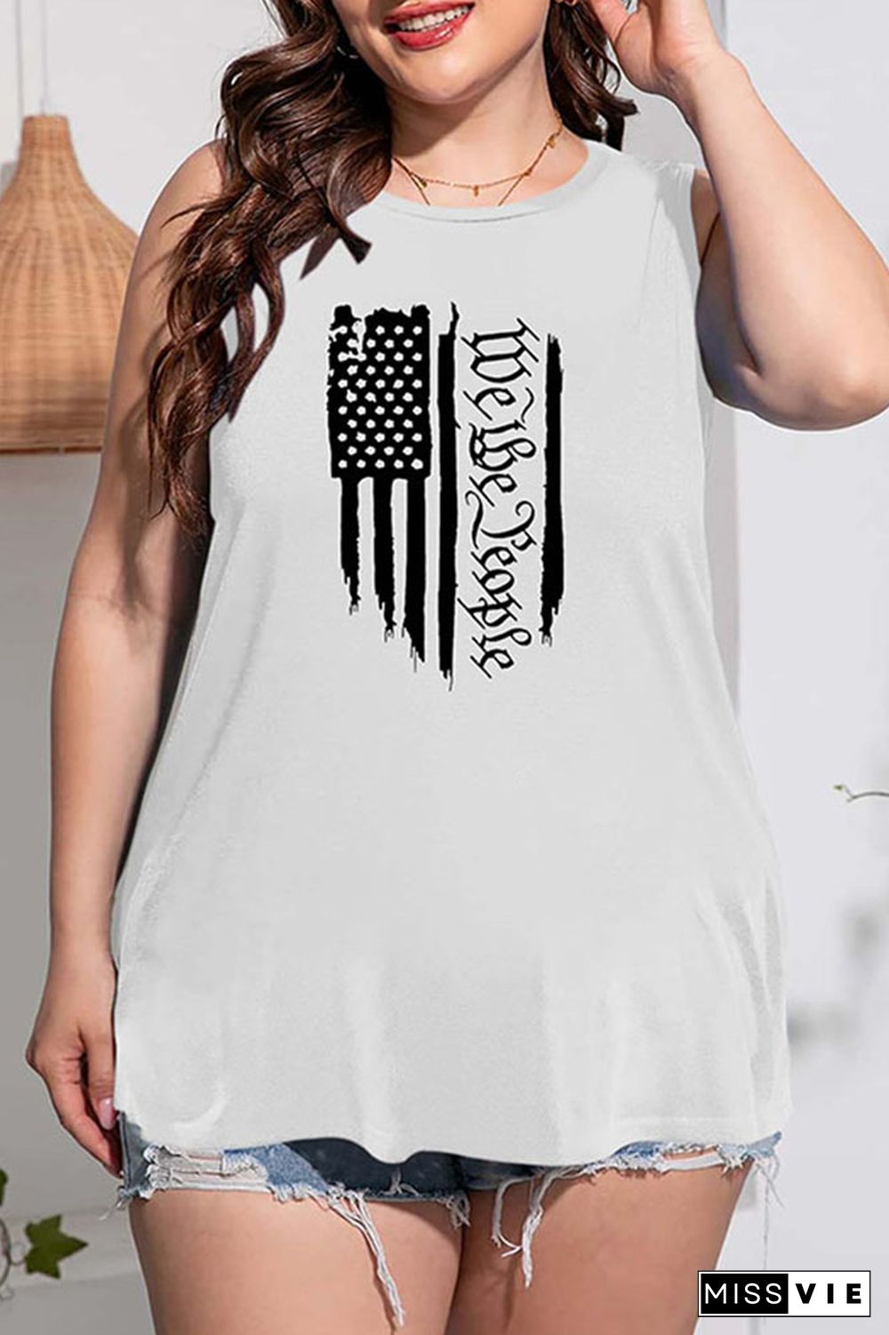 America Flag Tank Top