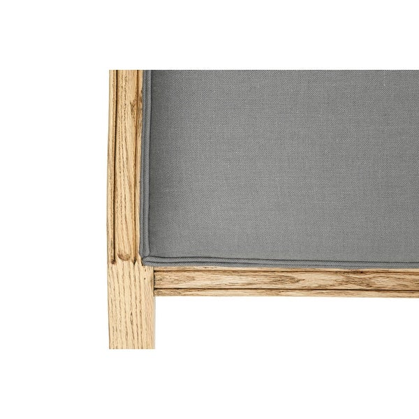 Oak and Linen Headboard - - 34802402