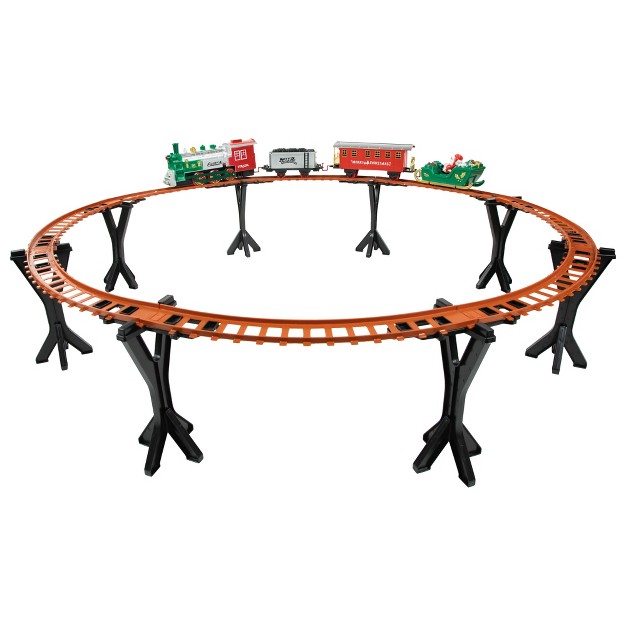 Northlight 36 Pc Battery Operated Lighted And Animated Train Set With Raised Track And Sound