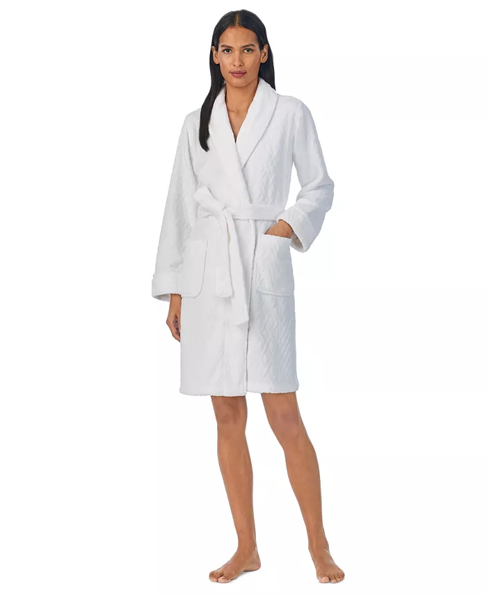 Lauren Ralph Lauren Women's Long-Sleeve Shawl Collar Plush Robe