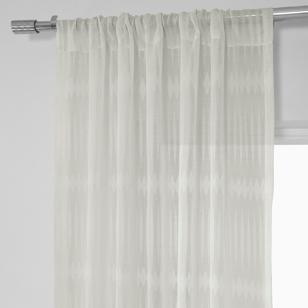 Exclusive Fabrics Polaris Patterned Linen Sheer Curtain (1 Panel)