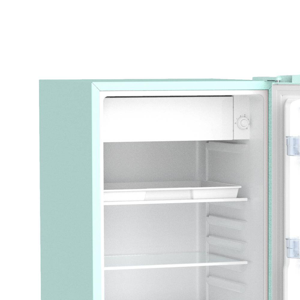 Avanti Retro Series 3.1 cu. ft. Compact Mini Fridge with Freezer in Seafoam Green RMRS31X7G-IS