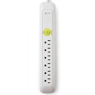 EasyLife Tech 6 ft 6-Outlet Power Strip Surge Protector - White 0-2517