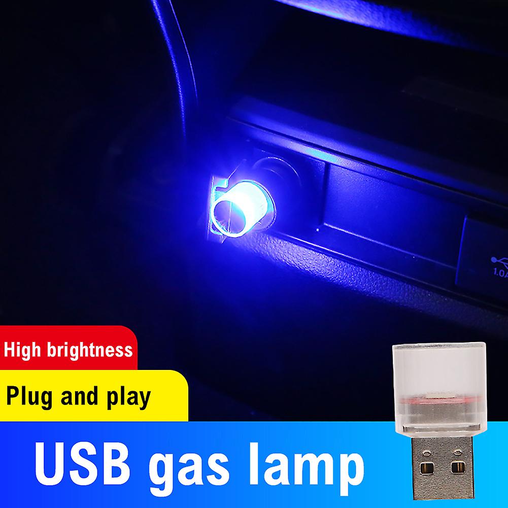 Mini Usb Led Atmosphere Light Car Interior Ambient Lighting Led Nightlight Lamp For Car Bedroom Decoration Blue