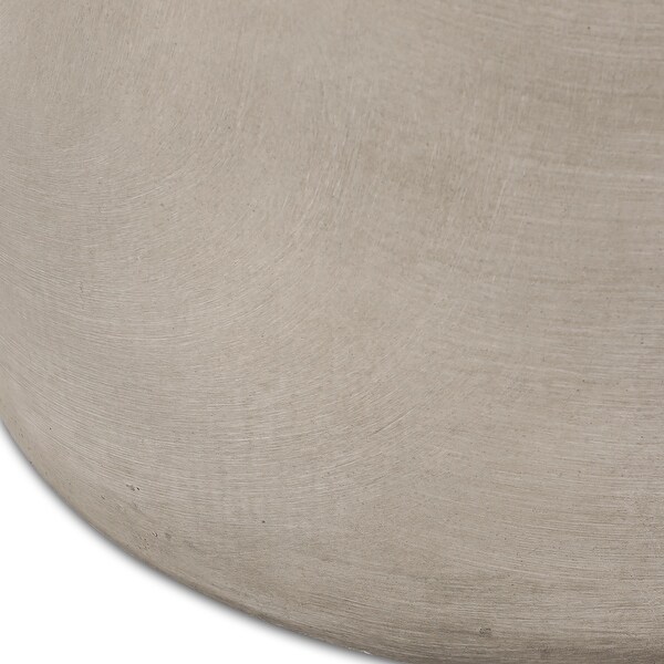 Lightweight Concrete Side Table with a Cylindrical Shape and Solid Structure