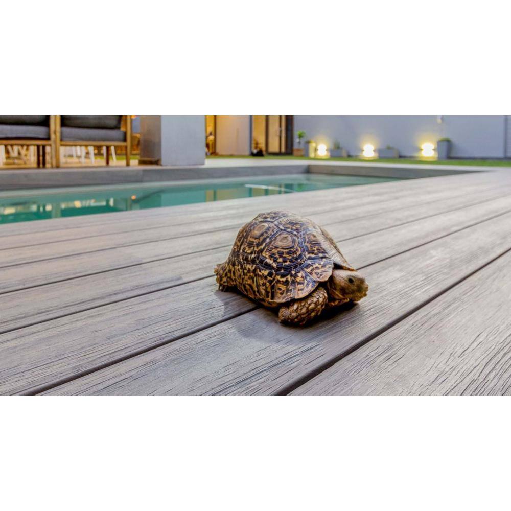 FORTRESS Infinity IS 1 in. x 6 in. x 8 ft. Cape Town Grey Composite Square Deck Boards (2-Pack) 243060804