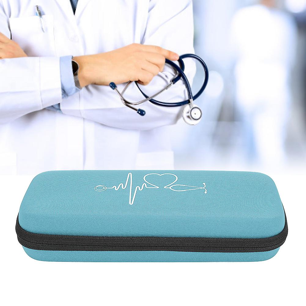 Portable Household Stethoscope Storage Box Organizer Case Storage Bag Containerlight Blue