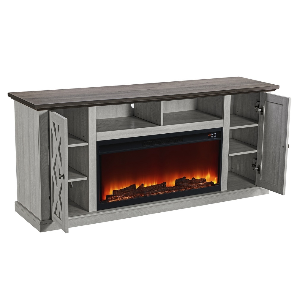 68 in. TV Stand for TVs up to 75 in. with Fireplace