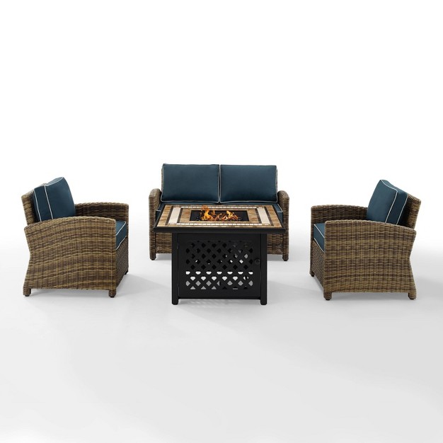 4pc Bradenton Outdoor Steel Fire Pit Set Crosley