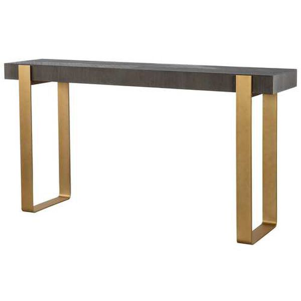 Kea Dark Walnut and Light Gray Console Table