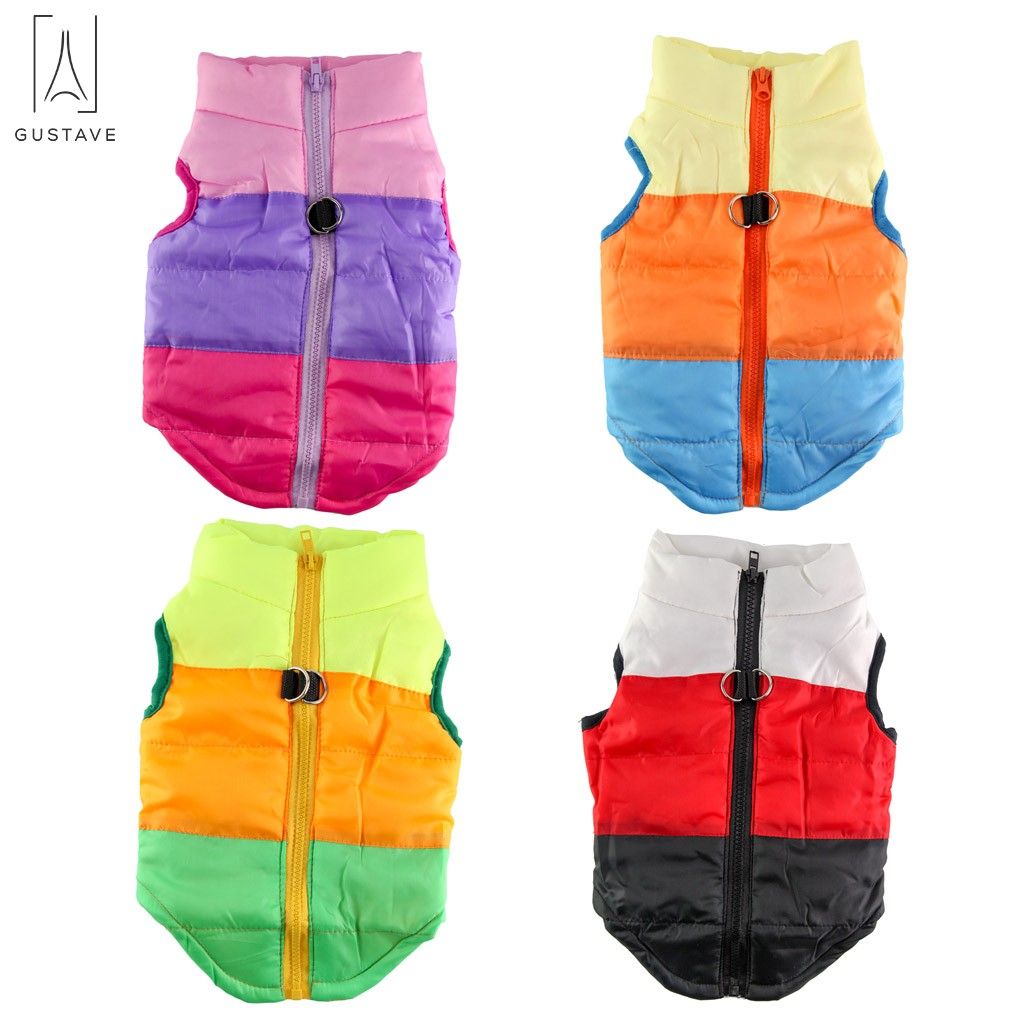 Gustave Pet Cat Dog Vest Coat Winter Warm Windproof Waterproof Cozy Dog Warm Costume Jackets for Small Medium Large Dog 