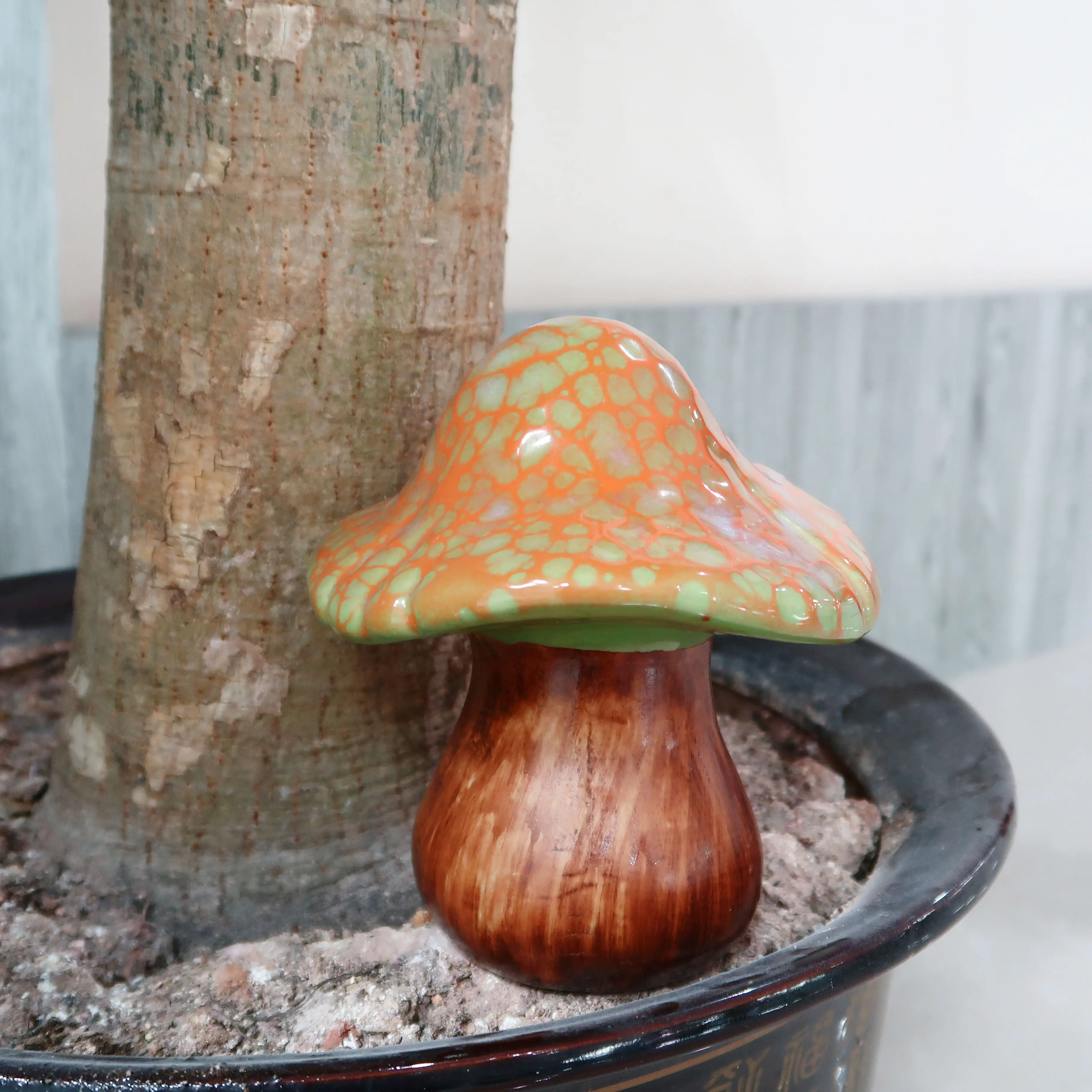 Nordic garden scenery ceramic ornaments artificial plant mushroom outdoor decoration simulation mushroom ceramic ornaments