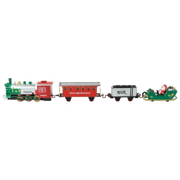 Northlight 36 Pc Battery Operated Lighted And Animated Train Set With Raised Track And Sound