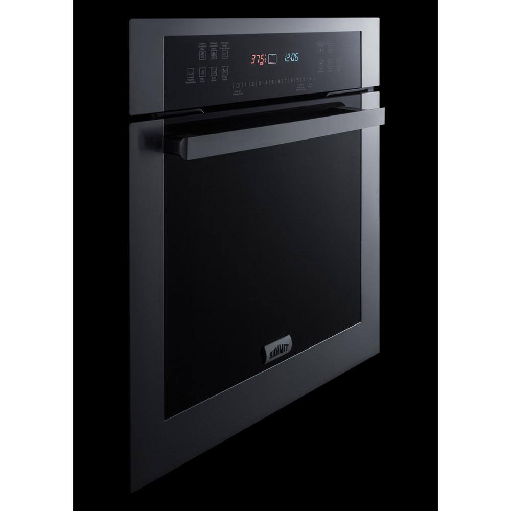 Summit Appliance 23.5 in. Single Electric Wall Oven in Stainless Steel SEW24SS2