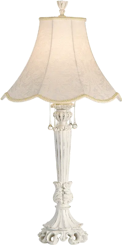 Distressed White Traditional Table Lamp