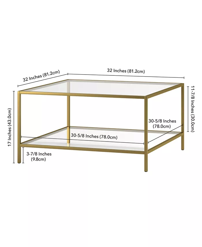 Hudson and Canal Sivil Square Wide Coffee Table  32