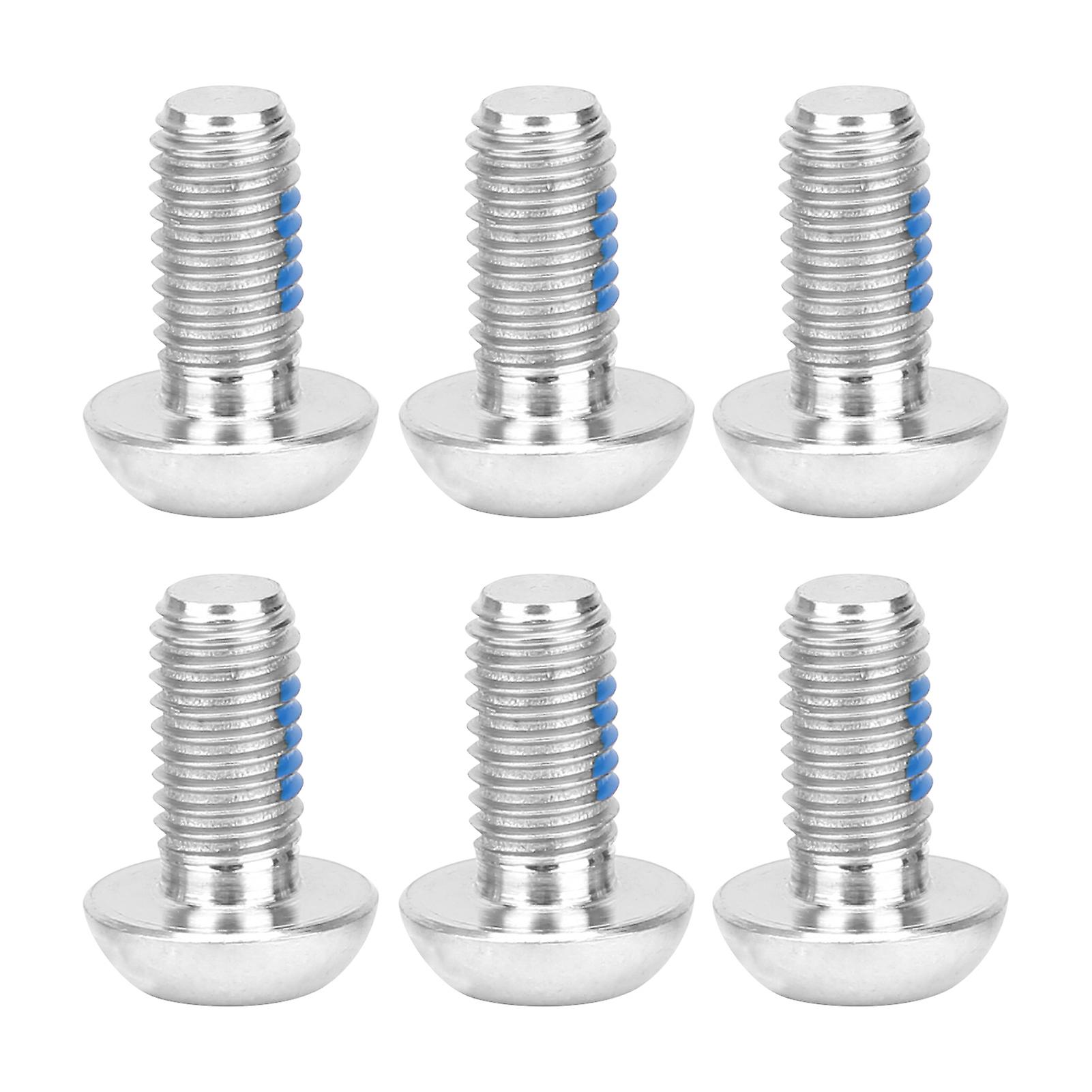 6pcs/box M5x10mm Titanium Alloy Bolts Bike Bicycle Brake Rotor Disc T25 Bolts Screwssilver