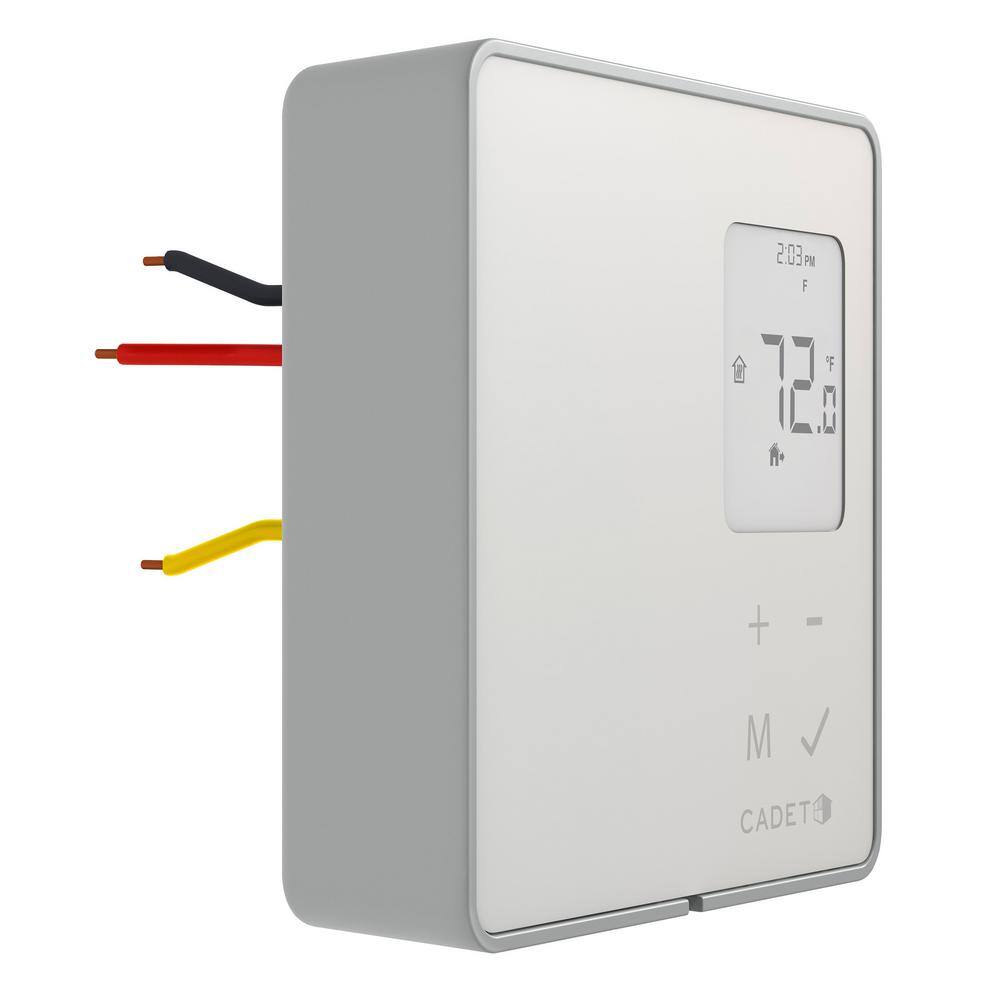 Cadet Single-pole 16.7 Amp Line Voltage 120240-volt TEP Series 5-2 Day Electronic Programmable Thermostat in White TEP402DW