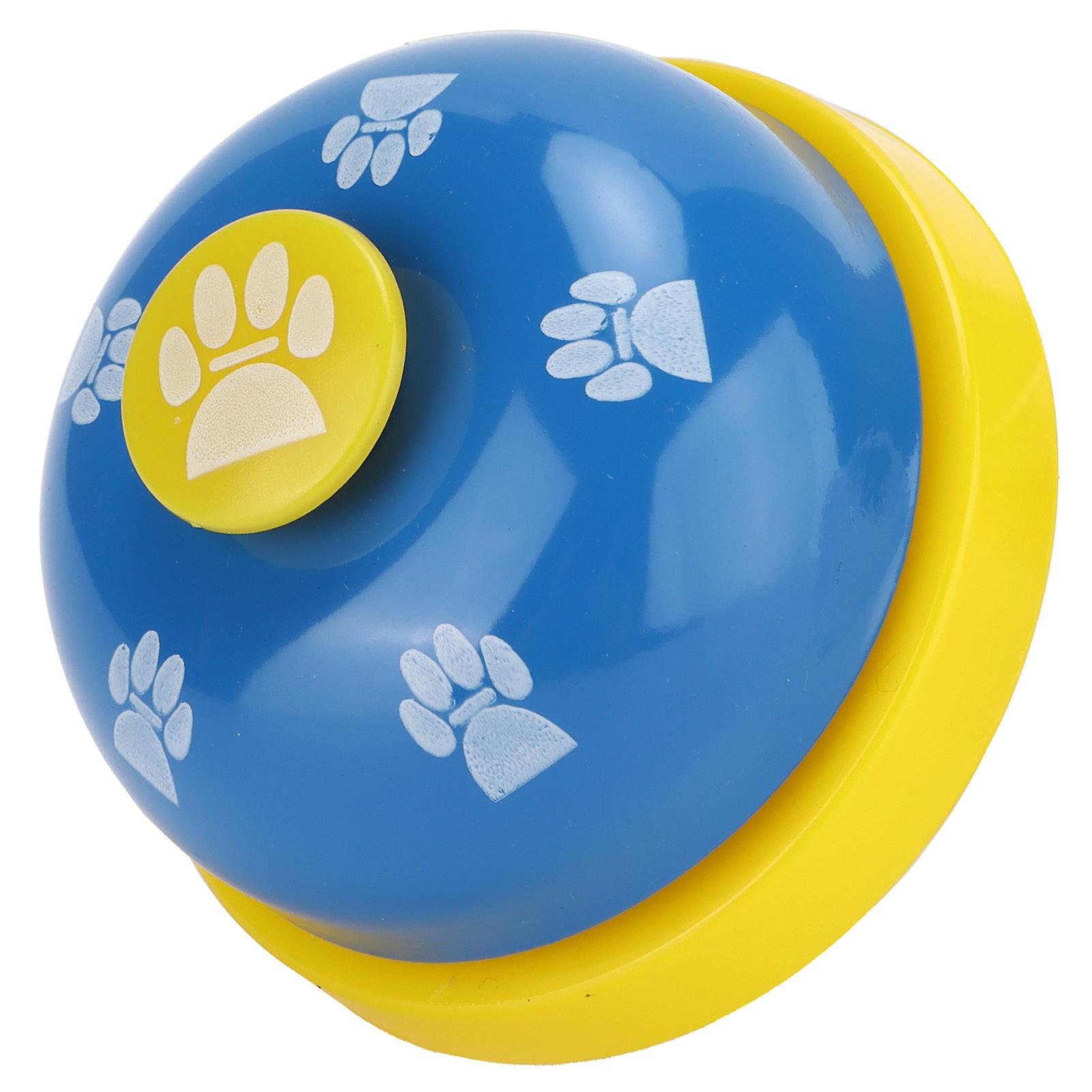 Pet Training Bell Portable Interactive Educational Dog Cat Bells Toys For Pet Training And Communicationyellow Base And Blue Cover