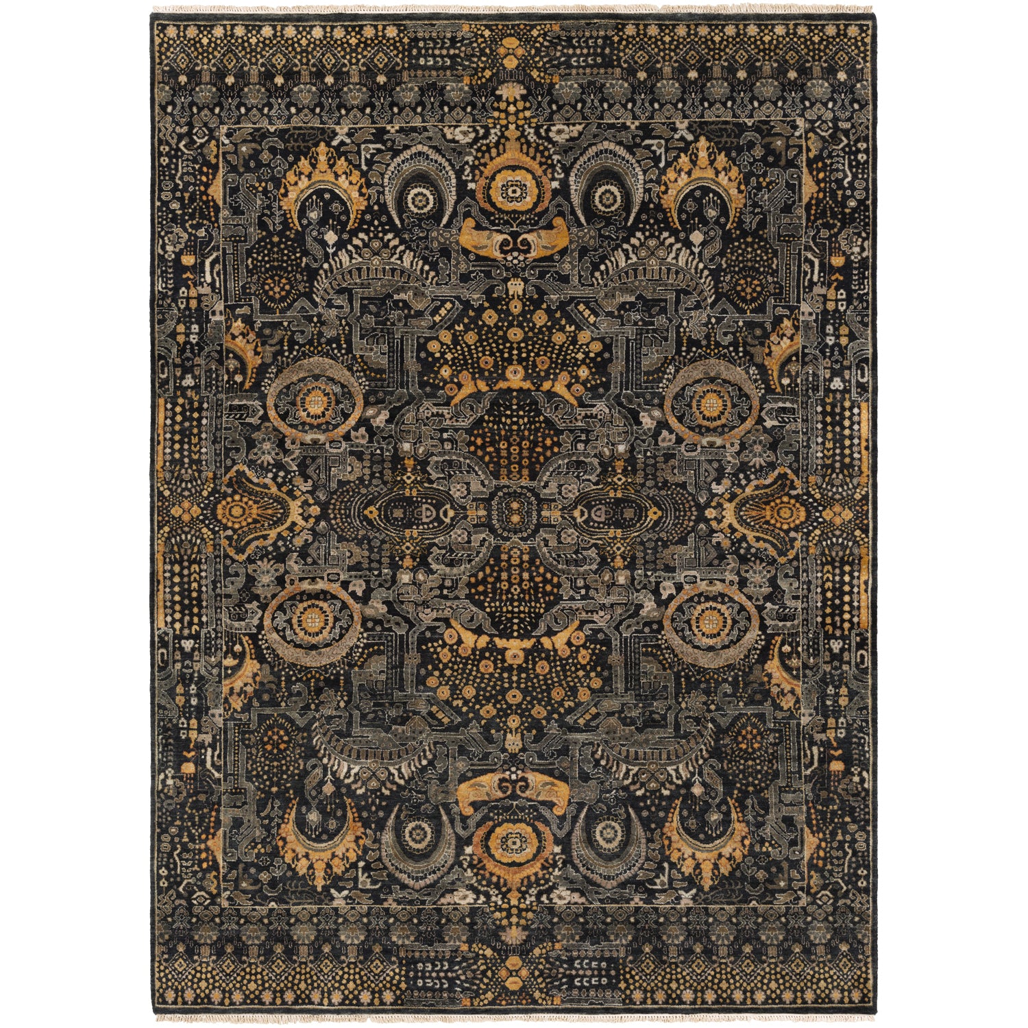 Empress Rug in Black & Gold