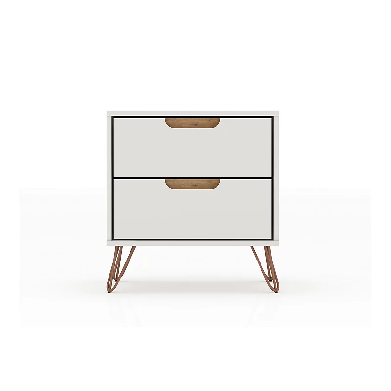 MANHATTAN COMFORT Rockefeller 2-Drawer Nightstand