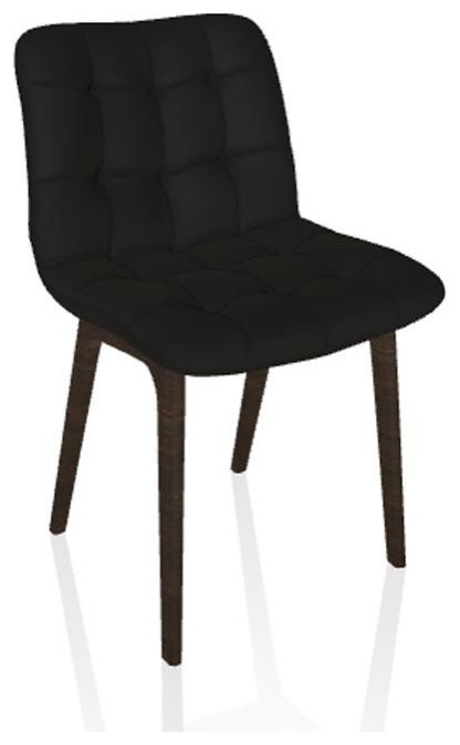 Kuga Chair  Black  Spessart Oak Wood Veneer Frame  32.28 quotH   Midcentury   Dining Chairs   by Lighting Reimagined  Houzz