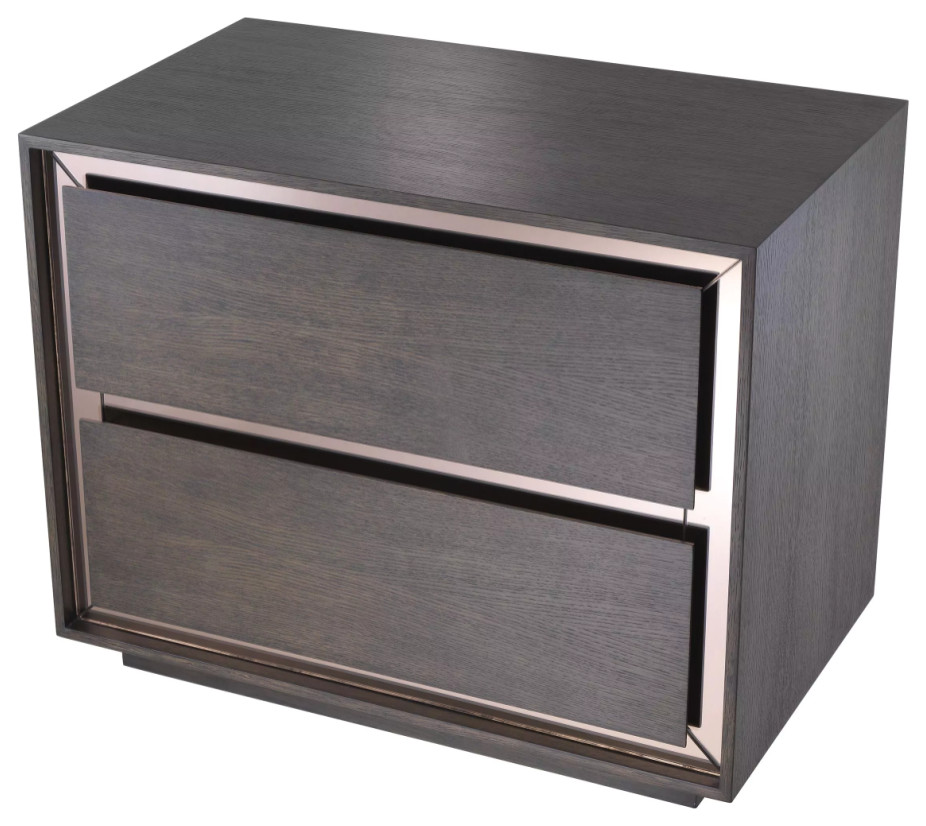 2 Drawer Wooden Side Table  Eichholtz Cabas   Transitional   Side Tables And End Tables   by Oroa   Distinctive Furniture  Houzz