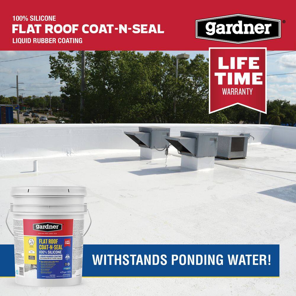 Gardner 4.75 Gal. Flat Roof Coat-n-Seal Liquid Rubber Coating (18-Pallet) SK-8245-18P