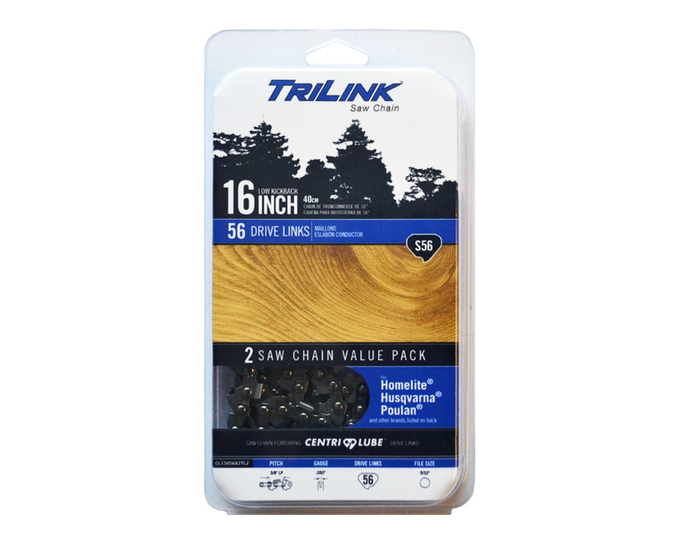 TriLink Saw Chain 16 inch Chain w/ 56 Drive Links CL15056 x 2TL2