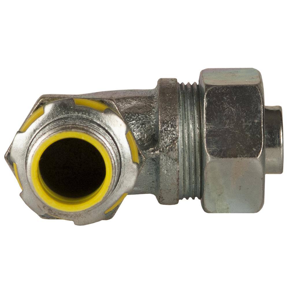 RACO 12 in. Insulated Liquid-Tight 90-Degree Connector 1-Pack 3542-8