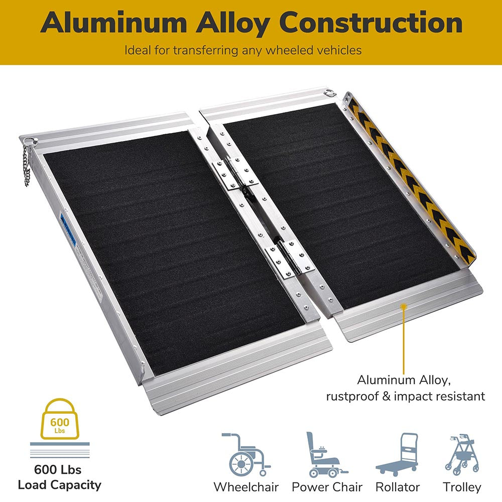 Yescom Wheelchair Ramp 600lb Capacity 2'x29