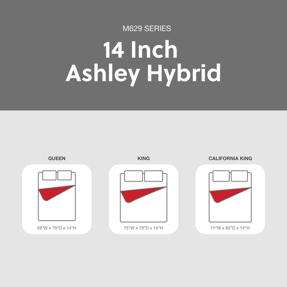 Signature Design by Ashley 14 inch Ashley Hybrid King Mattress