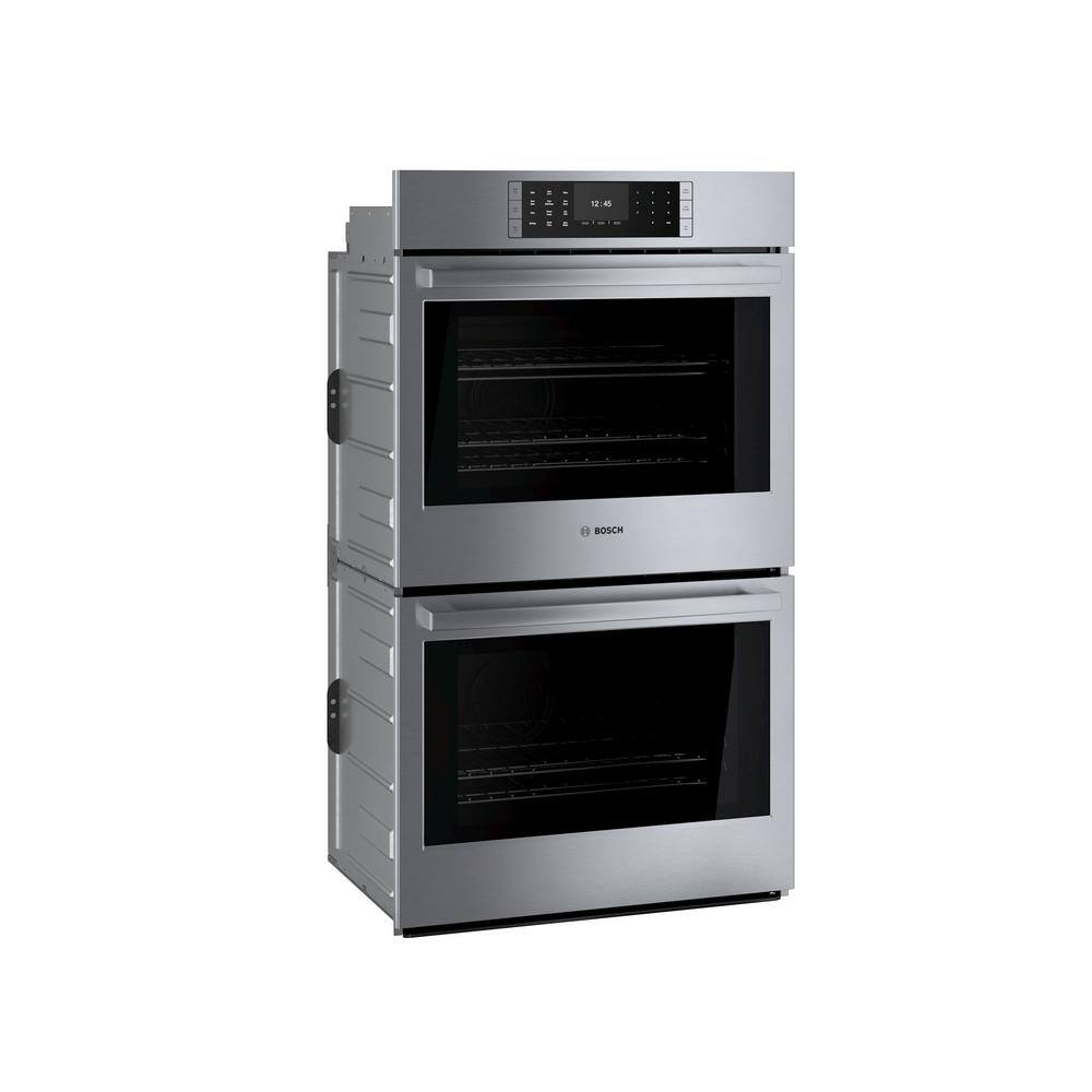 Bosch Benchmark Benchmark Series 30 in. Built-In Double Electric Convection Wall Oven with Fast Preheat Self-Clean in Stainless Steel HBLP651UC