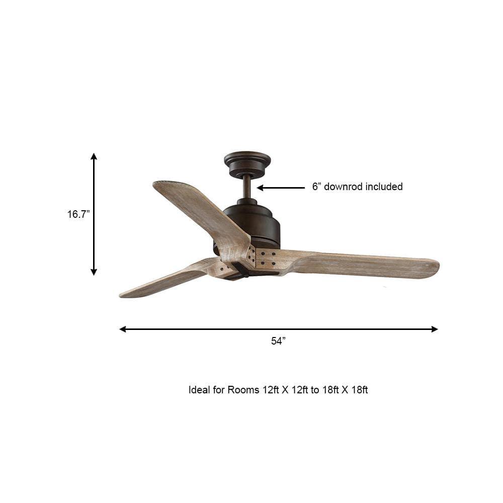 Home Decorators Collection Chasewood 54 in IndoorOutdoor Roasted Java Ceiling Fan with Remote Control