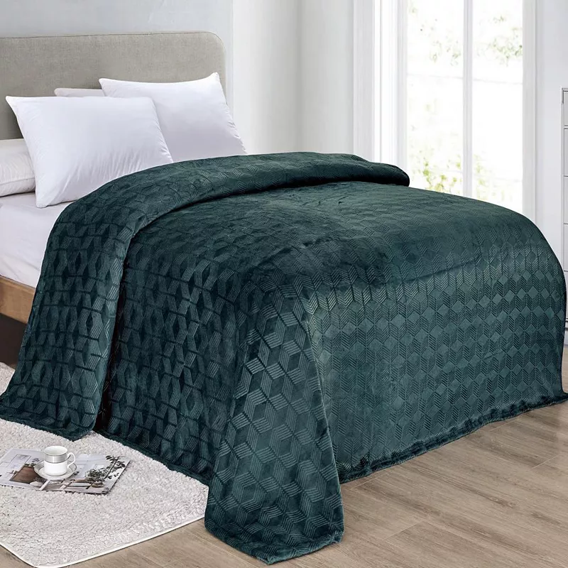 Amrani Bedcover Embossed Soft Premium Microplush Blanket