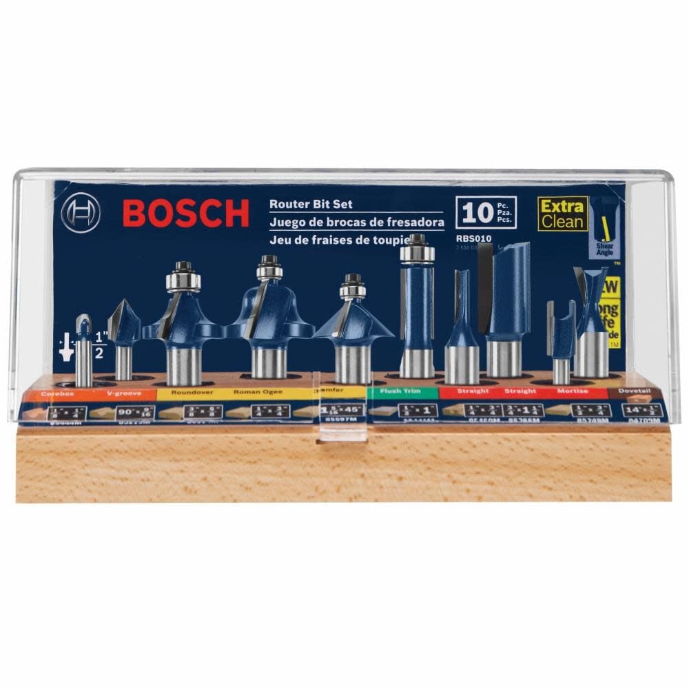 Bosch 10 pc. All-Purpose Router Bit Set RBS010 from Bosch